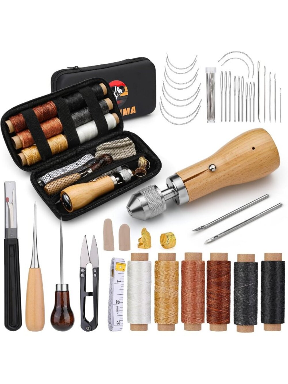 40pcs Sewing Awl Kit with Storage Bag, DIY Craft Tools for Quick Repairs